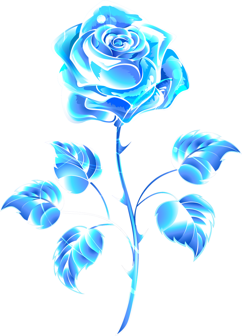 Burning Blue Rose