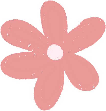 Abstract handdrawn flower shape element